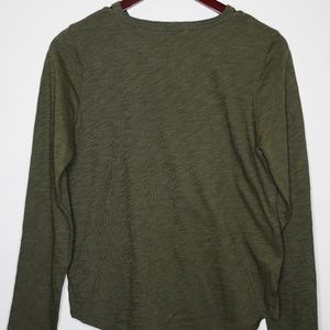 Women's Size M Green Gap Olive Long Sleeve Top NWT